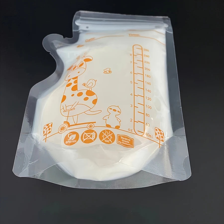 Millibo Easy Breast Milk Storage Bags, Double-sealed Breastmilk Bag with Pour Spout for Breastfeeding