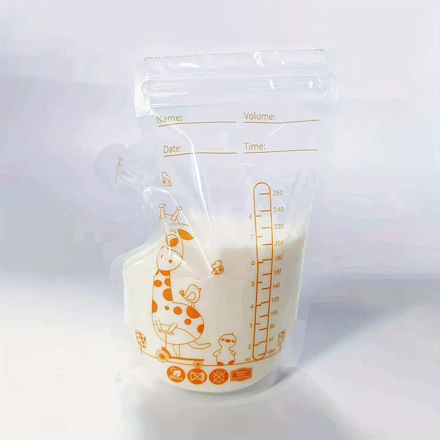 Millibo Easy Breast Milk Storage Bags, Double-sealed Breastmilk Bag with Pour Spout for Breastfeeding