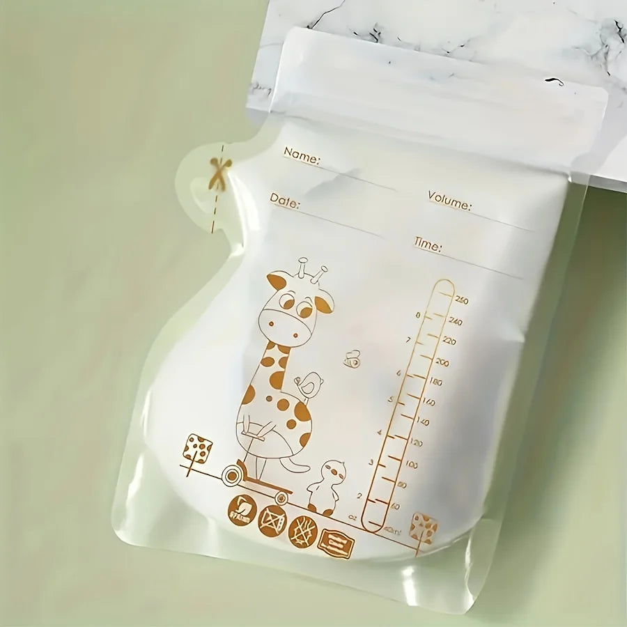Millibo Easy Breast Milk Storage Bags, Double-sealed Breastmilk Bag with Pour Spout for Breastfeeding