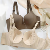 2-pack Millibo Brown + Apricot Women's Pregnancy Nursing Bra Seamless Soft Support