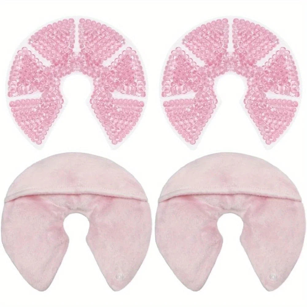 Gel Bead Breast Ice Pack - Hot/Cold dual use for Pain Relief, Breastfeeding Essentials