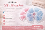 Gel Bead Breast Ice Pack - Hot/Cold dual use for Pain Relief, Breastfeeding Essentials